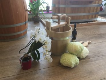 Krautfass Pökelfass Surfass 17 l Holzfass zum Einsuren, Einlegen und Pökelfass für Sauerkraut und Fleisch